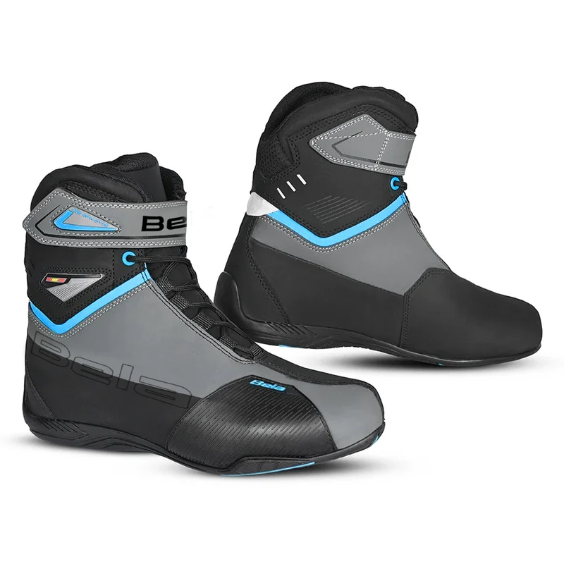BELA BLAZE LADY STIVALI DI MOTO TURCHESE NERO GRIGIO