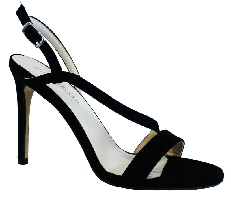 |SANDALI CAMOSCIO NERO|