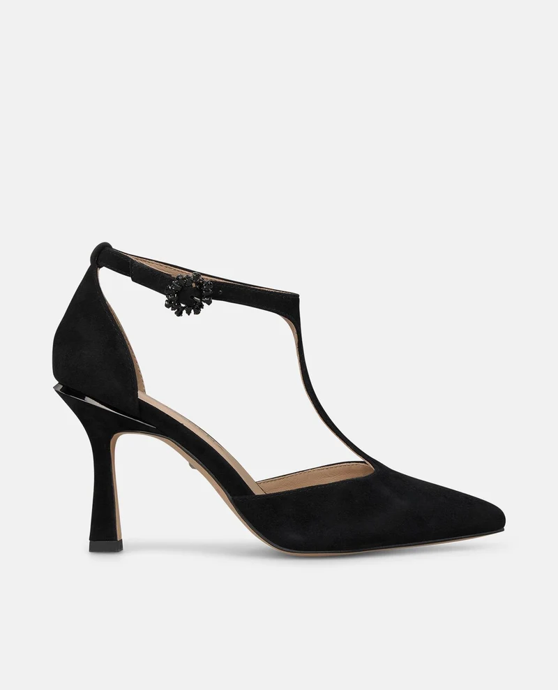 ZAPATO TACÓN PIEL CON HEBILLA