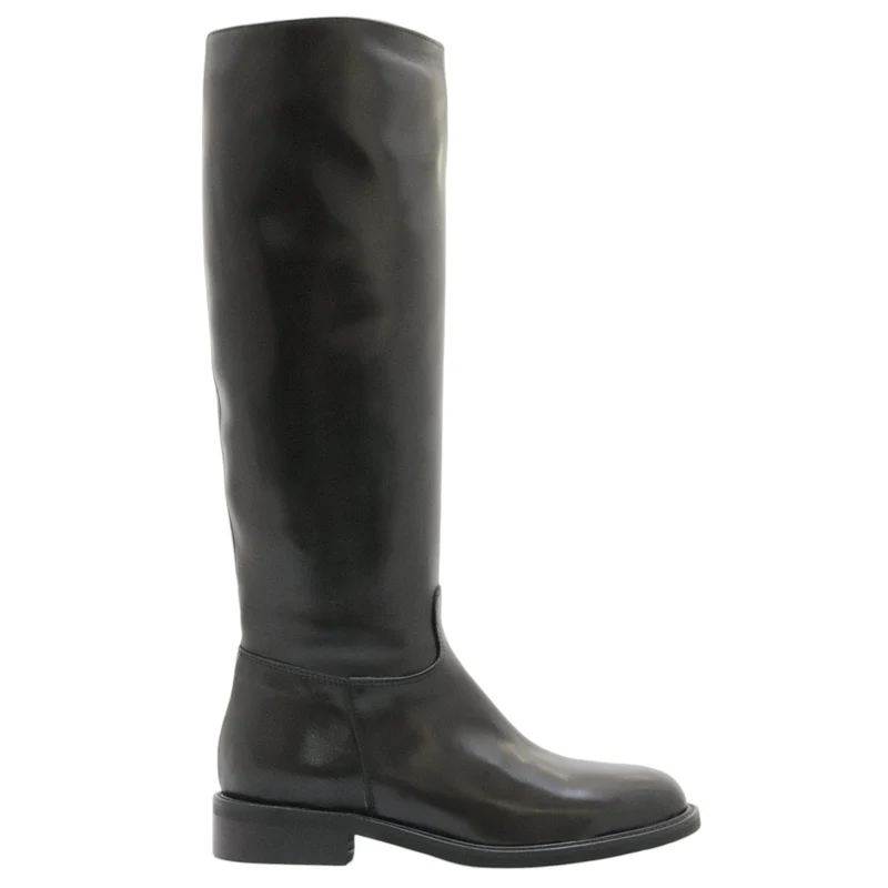 The Seller MW526 stivale donna in pelle nera