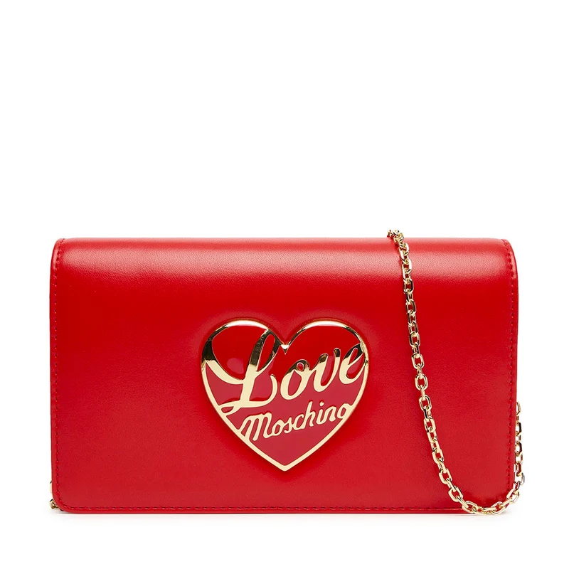 Clutch Donna con Tracolla LOVE MOSCHINO linea Smart Daily Bag Rosso con Cuore Logato