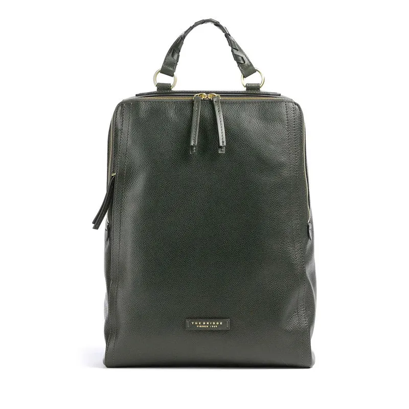 Zaino Donna THE BRIDGE linea Ines in Pelle Verde Tirolo