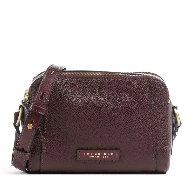 Borsa Donna a Tracolla THE BRIDGE linea Ines in Pelle color Mosto