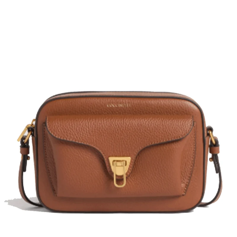Borsa Donna a Tracolla COCCINELLE in Pelle Cognac linea Beat Soft Misura Small
