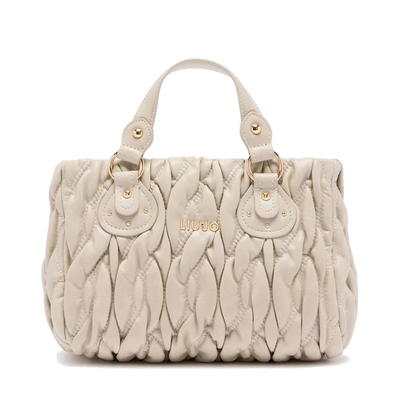 Borsa Donna a Mano LIU JO Better Trapuntata con Intreccio color Marmo
