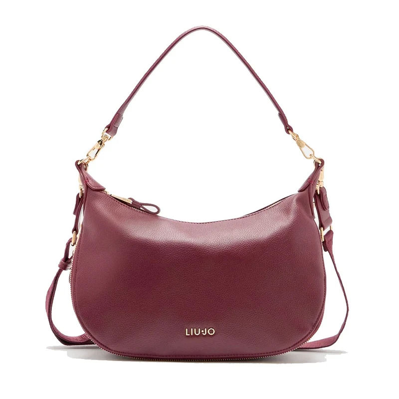 Hobo Bag Media con Tracolla LIU JO Better effetto Bottalato Red Wine