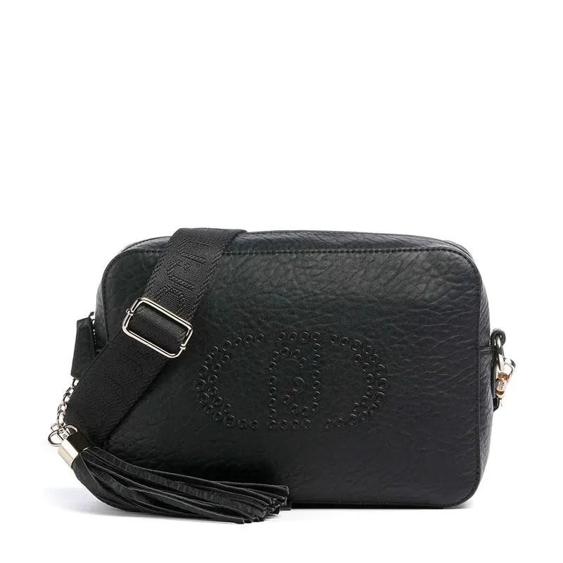 Borsa a Tracolla LIU JO Better con Logo e Nappa Nero