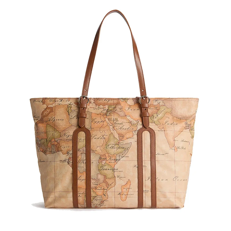 Shopping Bag Donna 1A Classe Alviero Martini linea Highland Soft Geo Classic e Castagna LD34