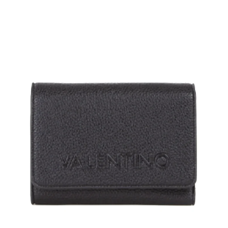Portafoglio Donna Piccolo VALENTINO BAGS Chiuso con Bottone Linea Rised Re Colore Nero