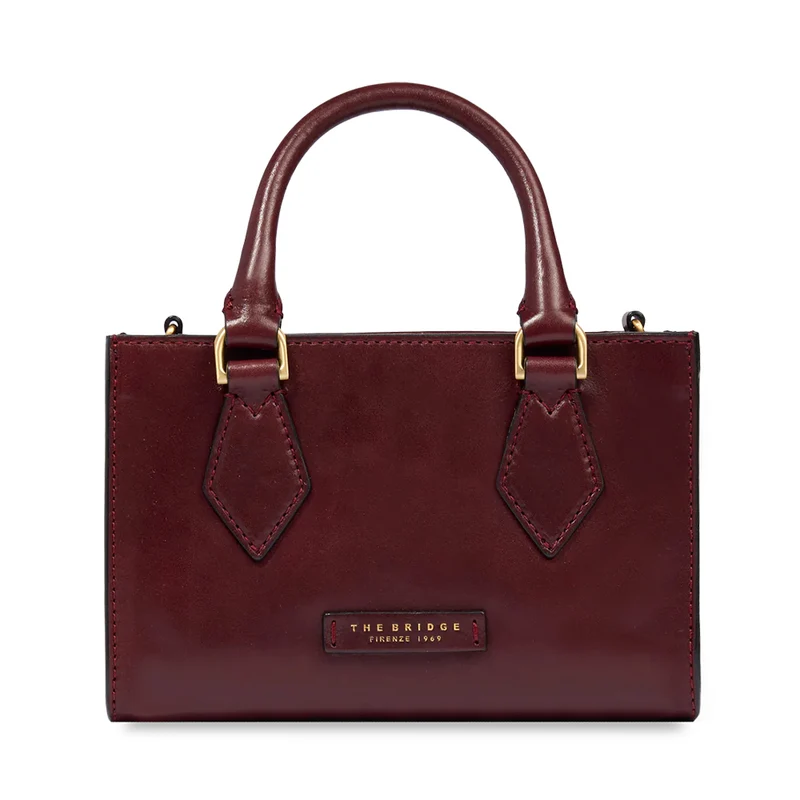 Borsa Donna a Mano THE BRIDGE linea Ida in Pelle color Mosto