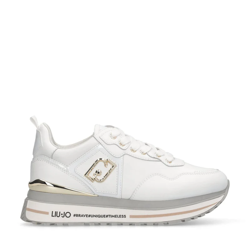 Sneakers Platform Donna LIU JO Maxi Wonder 01 in Pelle Bianca
