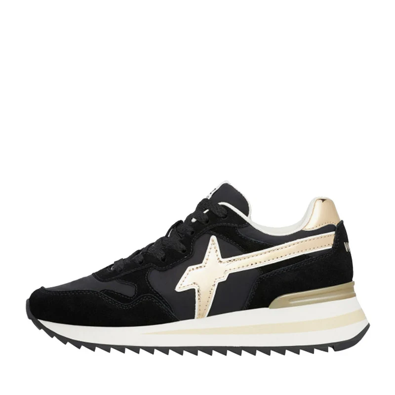 Sneakers Donna W6YZ Yak-W. in Tessuto Tecnico e Suede colore Black Platinum Bone
