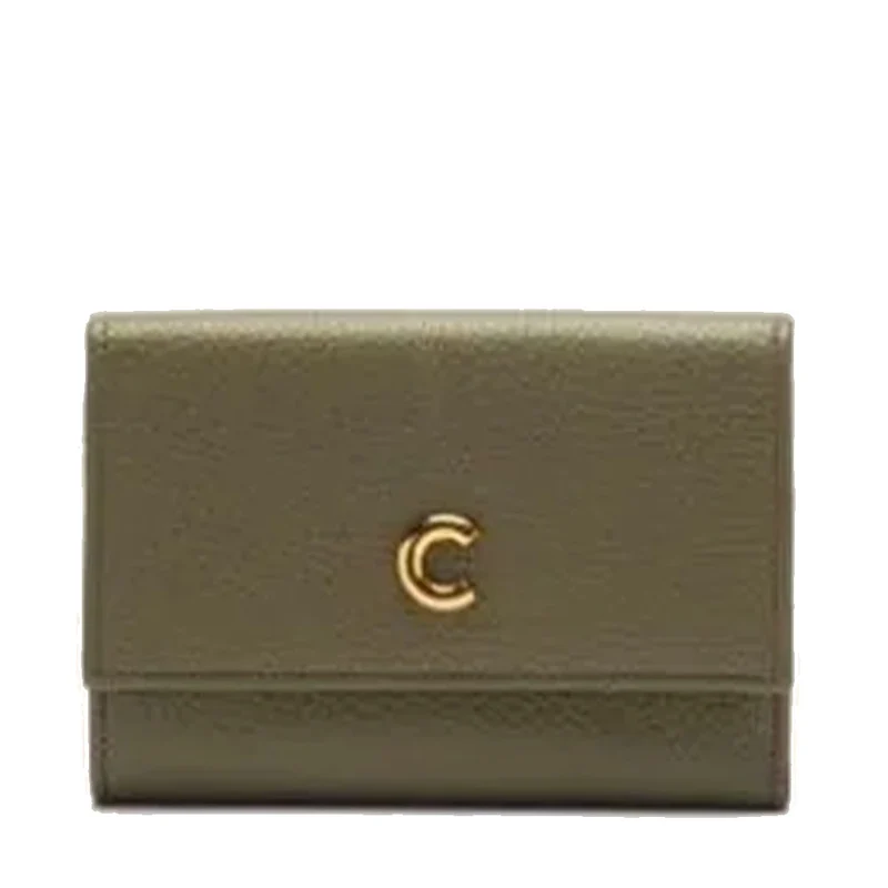 Portafoglio Donna COCCINELLE in Pelle Colore Laurel Green Linea Kelsey Misura Piccola