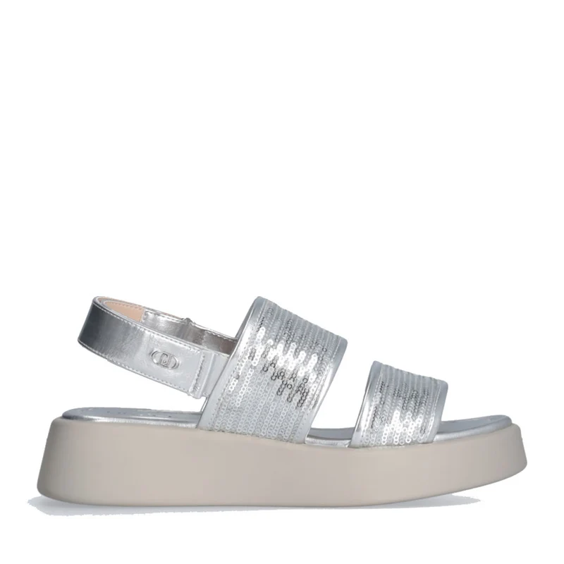 Sandali Platform LIU JO Amber 01 con Paillettes Silver