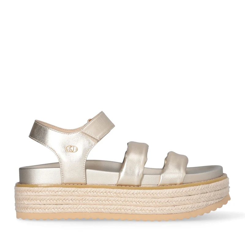 Sandali Platform LIU JO Panarea 01 Laminato Light Gold