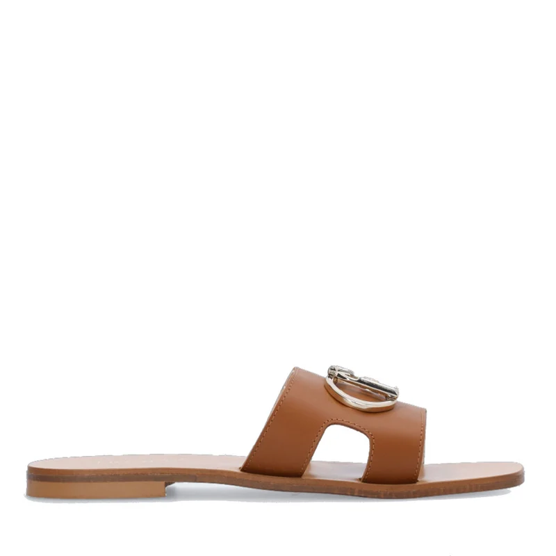 Ciabatta Flat Donna LIU JO Saba 06 in Pelle Marrone