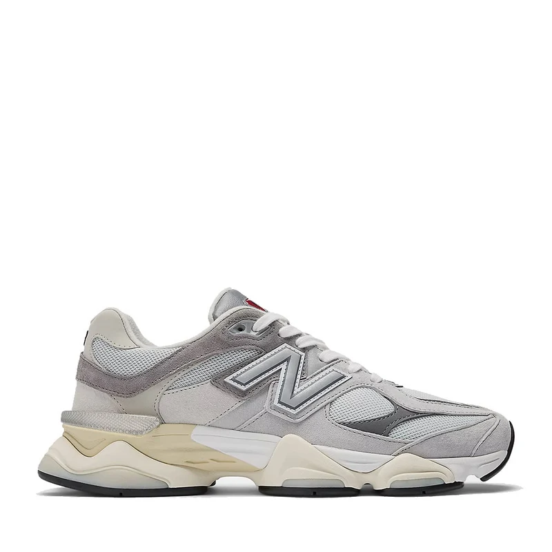 Sneakers Running NEW BALANCE 9060 in Suede e Tessuto Rain Cloud Castlerock e White