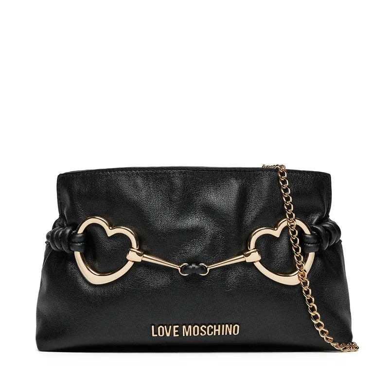 Clutch Donna con Tracolla LOVE MOSCHINO linea Hearts Nero