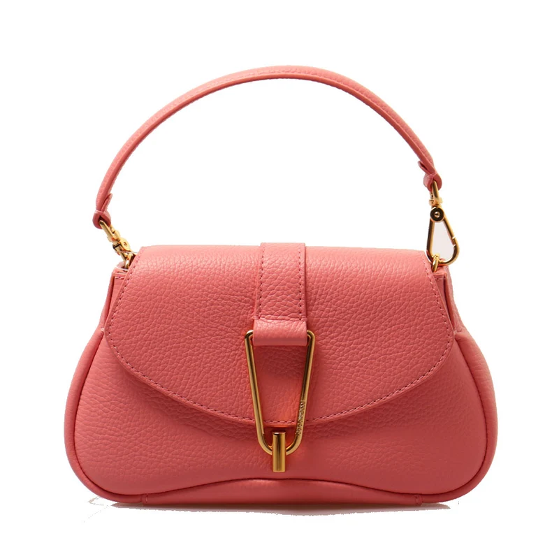 Borsa Donna a Mano con Tracolla COCCINELLE in Pelle linea Himma colore Hyper Pink Misura Piccola