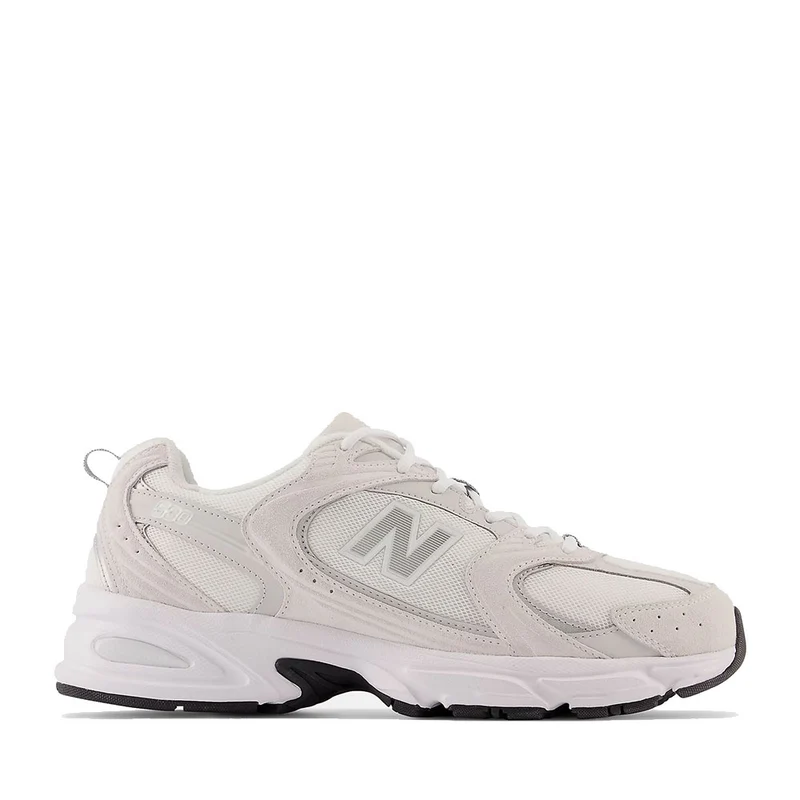 Scarpe Running NEW BALANCE Sneakers 530 in Pelle e Mesh Sea Salt Grey Matter e White
