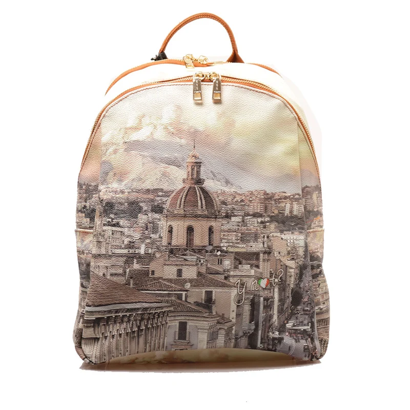 Zaino Donna Y NOT con Due Scomparti YES-601 Stampa Etnea