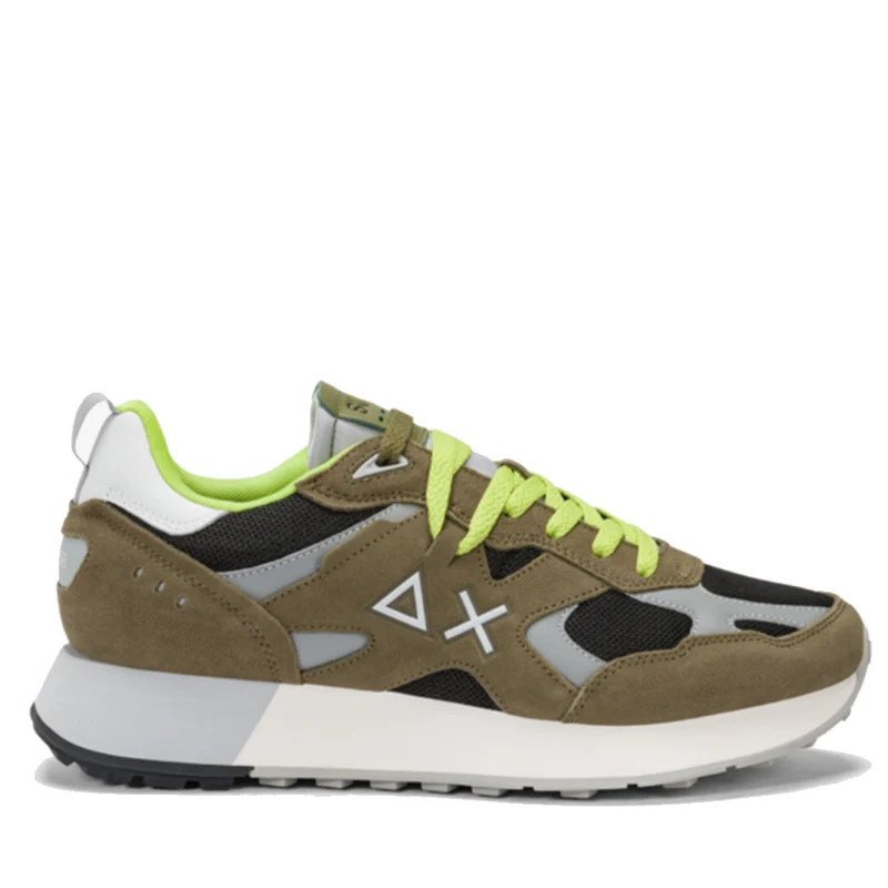 Scarpe Uomo Sun68 Sneakers Jaki Outdoor Colore Militare