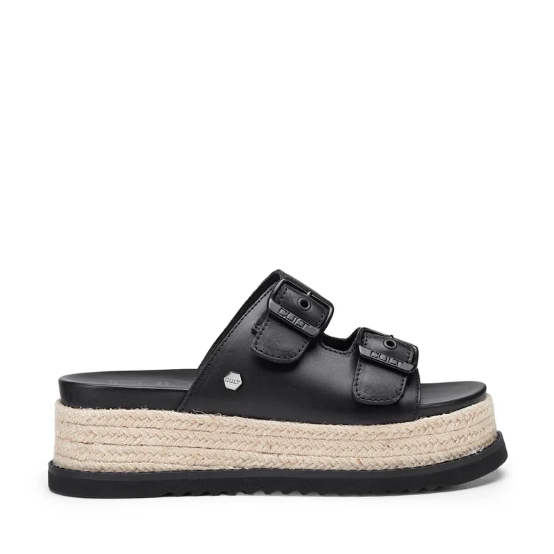 Ciabatte Platform CULT Doja 4515 in Pelle Nera