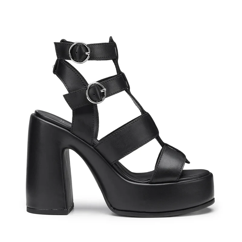 Sandali con Tacco CULT Bjork 4509 in Pelle Nera