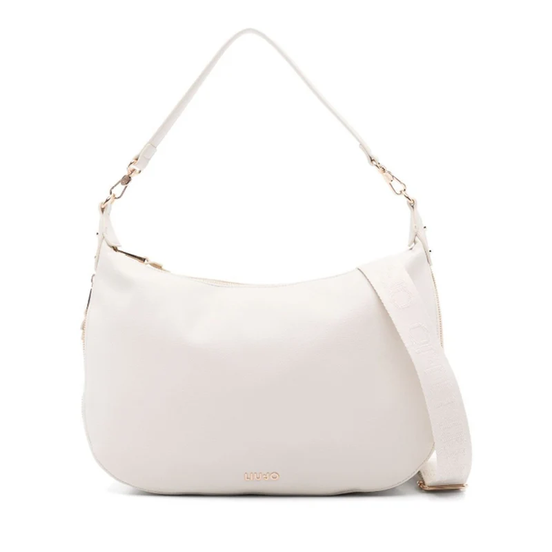 Hobo Bag Large con Tracolla LIU JO Better effetto Bottalato color Crema