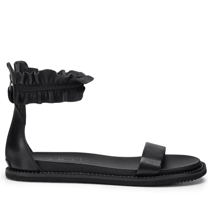 Sandali Donna CULT Roshelle 4495 in Pelle Nera Chiusi con Zip
