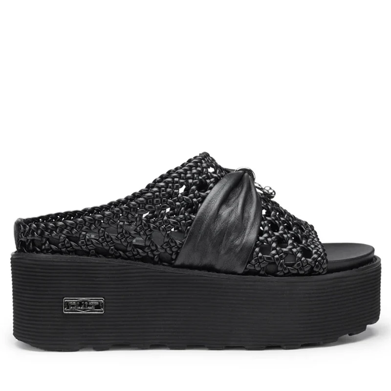 Ciabatte Donna CULT Nancy 3457 in Pelle Intrecciata Colore Nero