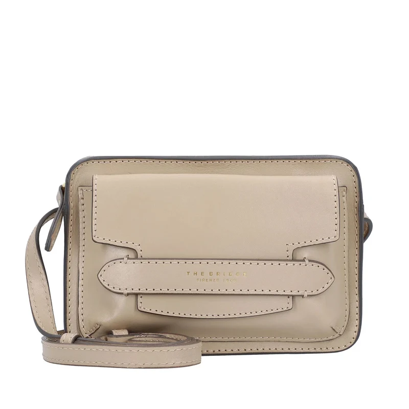 Borsa Donna Camera Case a Tracolla THE BRIDGE linea Lucrezia in Pelle color Burro