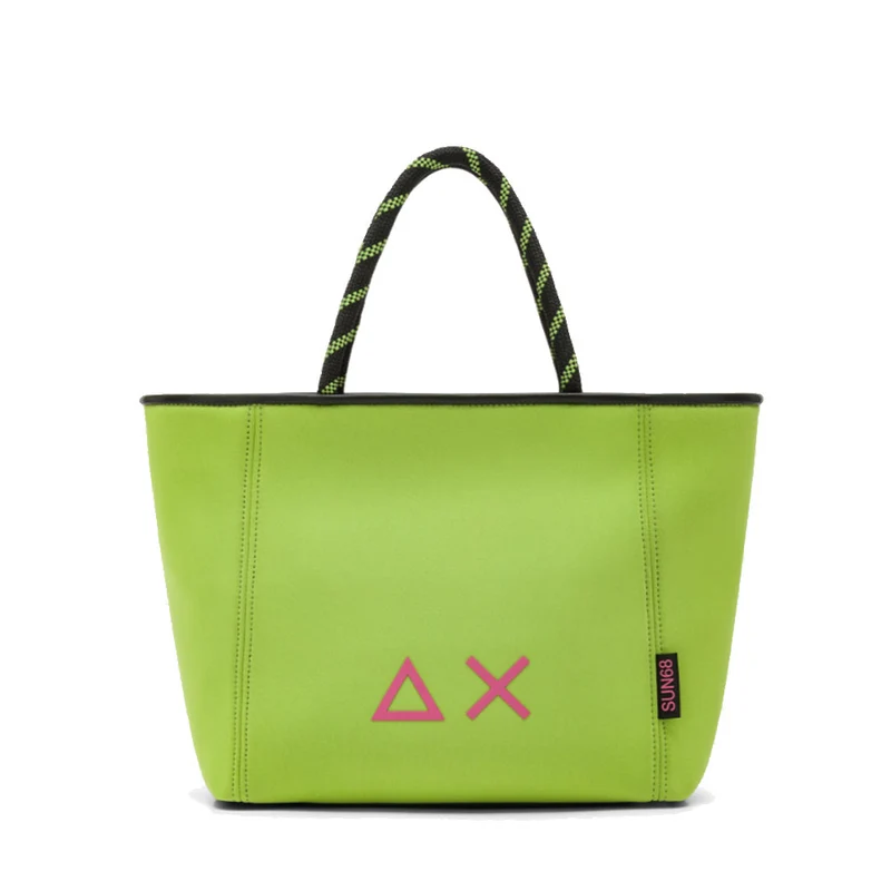 Shopping Bag Small SUN68 linea Jacqueline Neo in Scuba color Lime