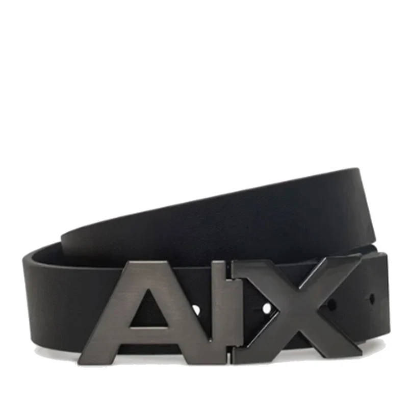 Cintura Uomo in Pelle ARMANI EXCHANGE Reversibile Colore Black - Phantom con Fibbia Logata