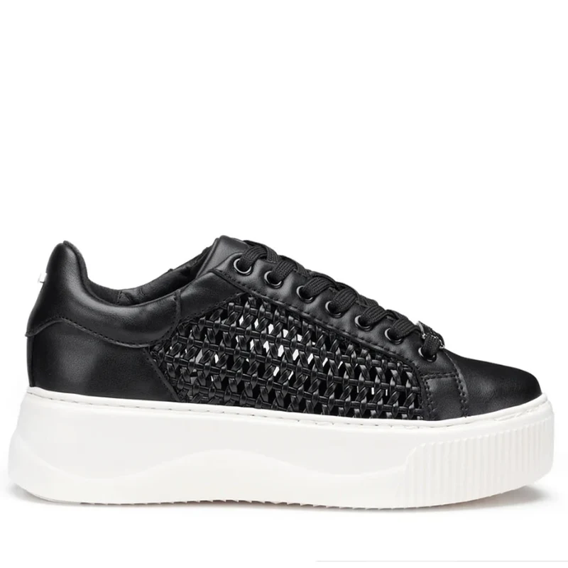 Sneakers Donna CULT Perry 4237 in Pelle Intrecciata Colore Nero