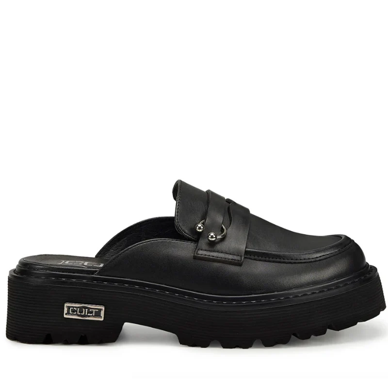 Scarpe Donna CULT Slash 4214 Sabot in Pelle Nera