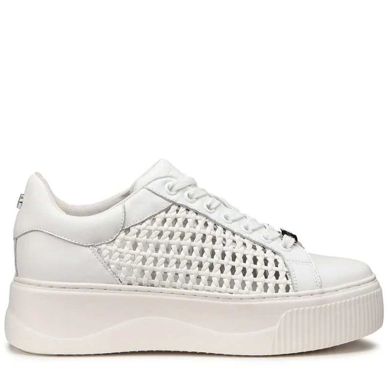 Sneakers Donna CULT Perry 4237 in Pelle Intrecciata Colore Bianco
