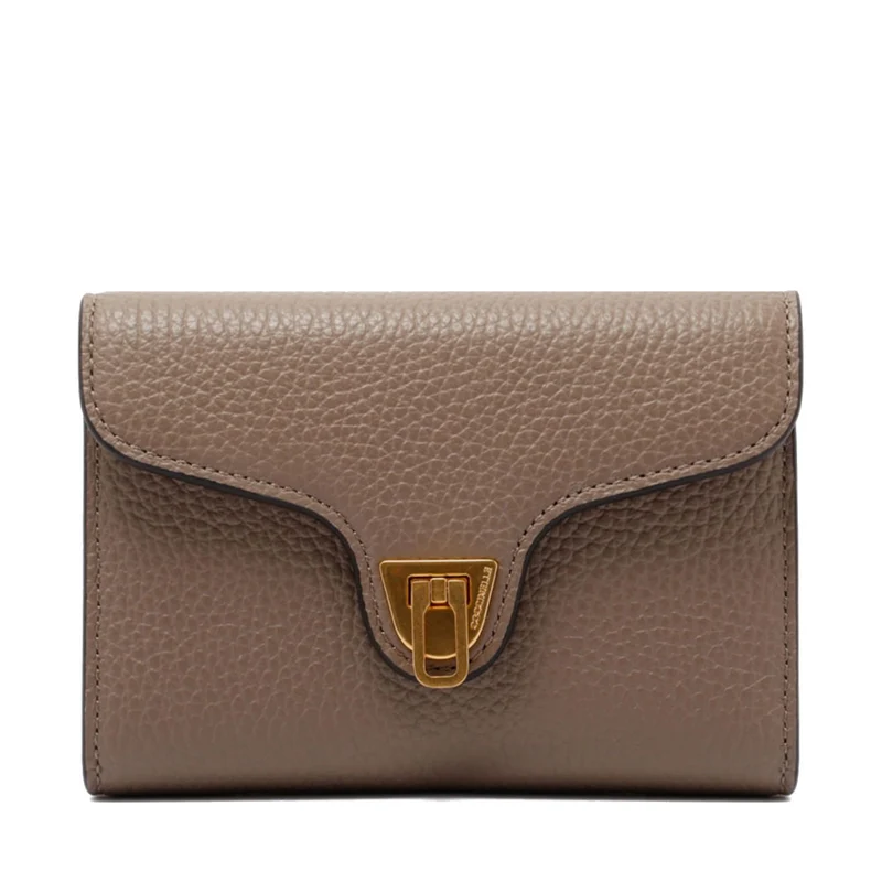 Portafoglio Donna COCCINELLE in Pelle Colore Warm Taupe Linea Beat Misura Piccola