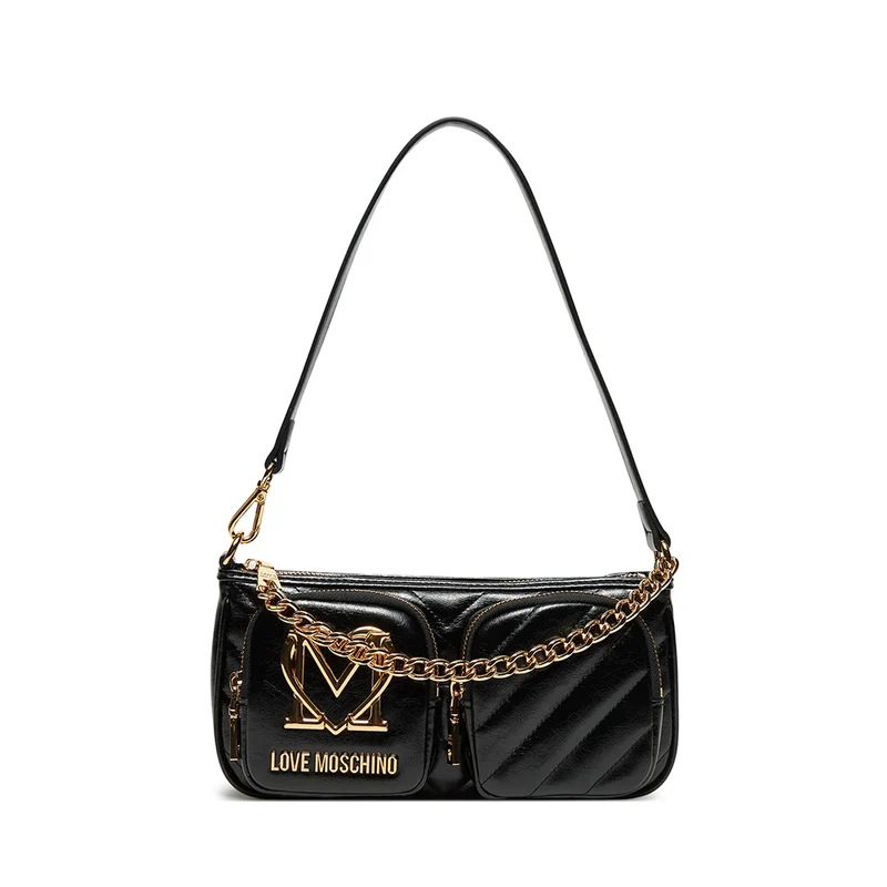 Borsa Donna a Spalla LOVE MOSCHINO linea City Pockets colore Nero