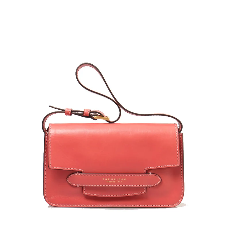 Borsa Donna a Spalla THE BRIDGE linea Lucrezia in Pelle Rosa Salmone
