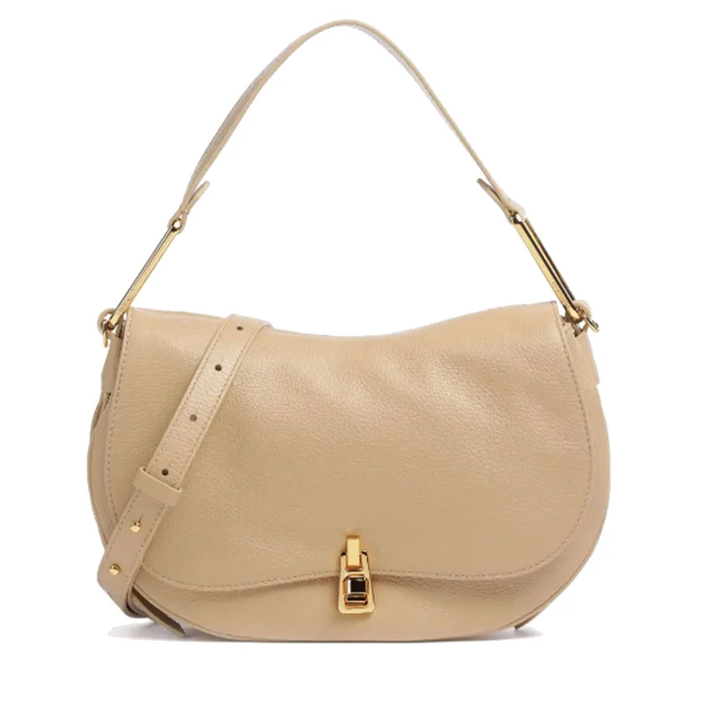 Borsa Donna a Mano con Tracolla COCCINELLE linea Magie Soft Medium in Pelle colore Fresh Beige