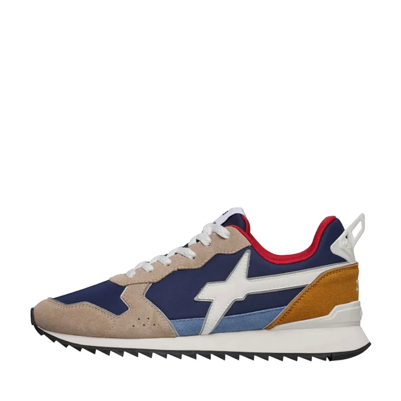 Sneakers Uomo W6YZ Jet-M. in Tessuto Tecnico e Suede colore Beige Navy e Stone