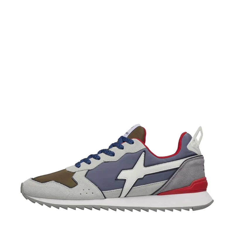 Sneakers Uomo W6YZ Jet-M. in Tessuto Tecnico e Suede colore White Militare e Dust
