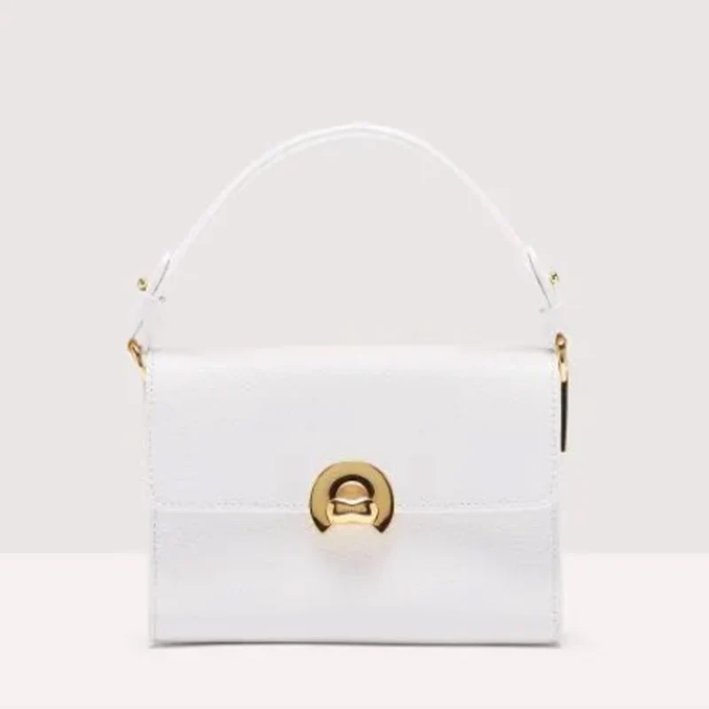 Borsa Donna a Mano con Tracolla COCCINELLE in Pelle linea Binxie Small colore Brillant White