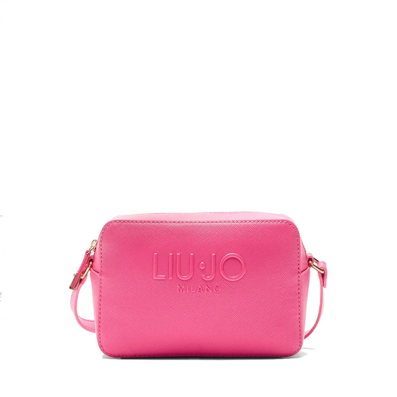 Borsa Donna a Tracolla LIU JO con Logo in Rilievo Dark Pink