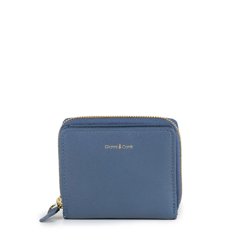 Portafoglio Donna Piccolo GIANNI CONTI linea Coco in Pelle color Jeans