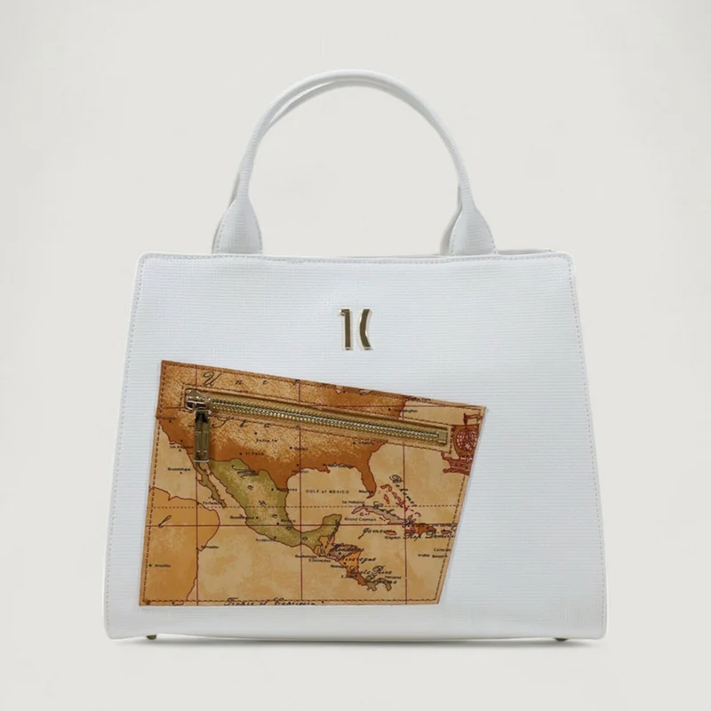 Borsa Donna a Mano 1A Classe Alviero Martini linea Geo Pagoda Bianca LC71