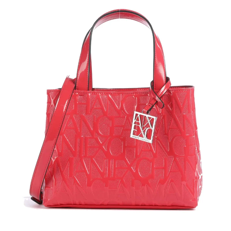 Borsa Donna a Mano Con Tracolla ARMANI EXCHANGE colore Grenadine Lucido Misura Piccola