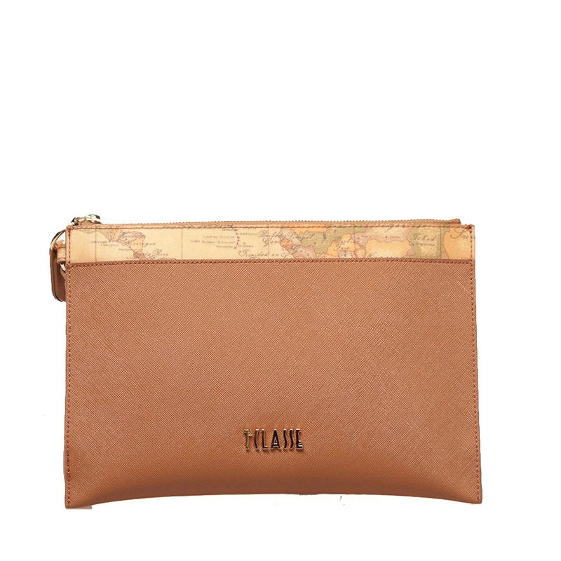 Clutch Piatta con Polsiera 1A Classe Alviero Martini linea Java City color Tabacco PN07