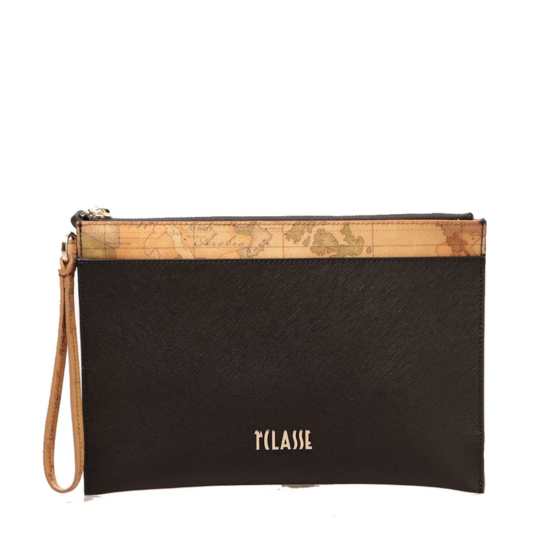 Clutch Piatta con Polsiera 1A Classe Alviero Martini linea Java City Nero PN07